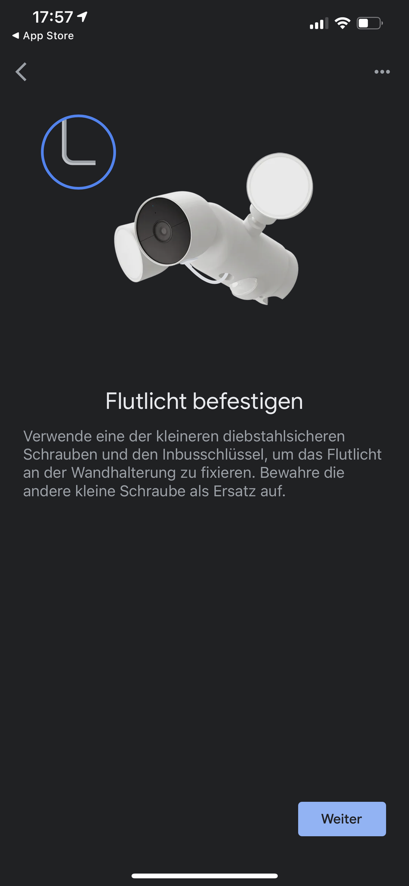 Google Home App für Nest Floodlight 