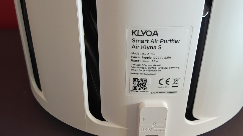 Klyqa Air Klyna S: Luftreiniger mit CADR 300 m³/h 