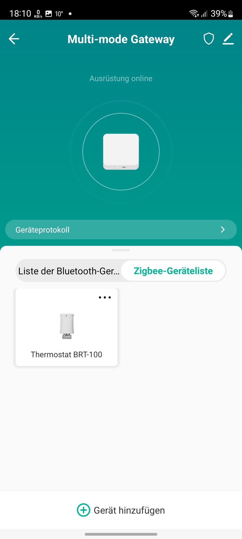 Smartes Heizkörperthermostat Moes BRT-100: Tuya-App