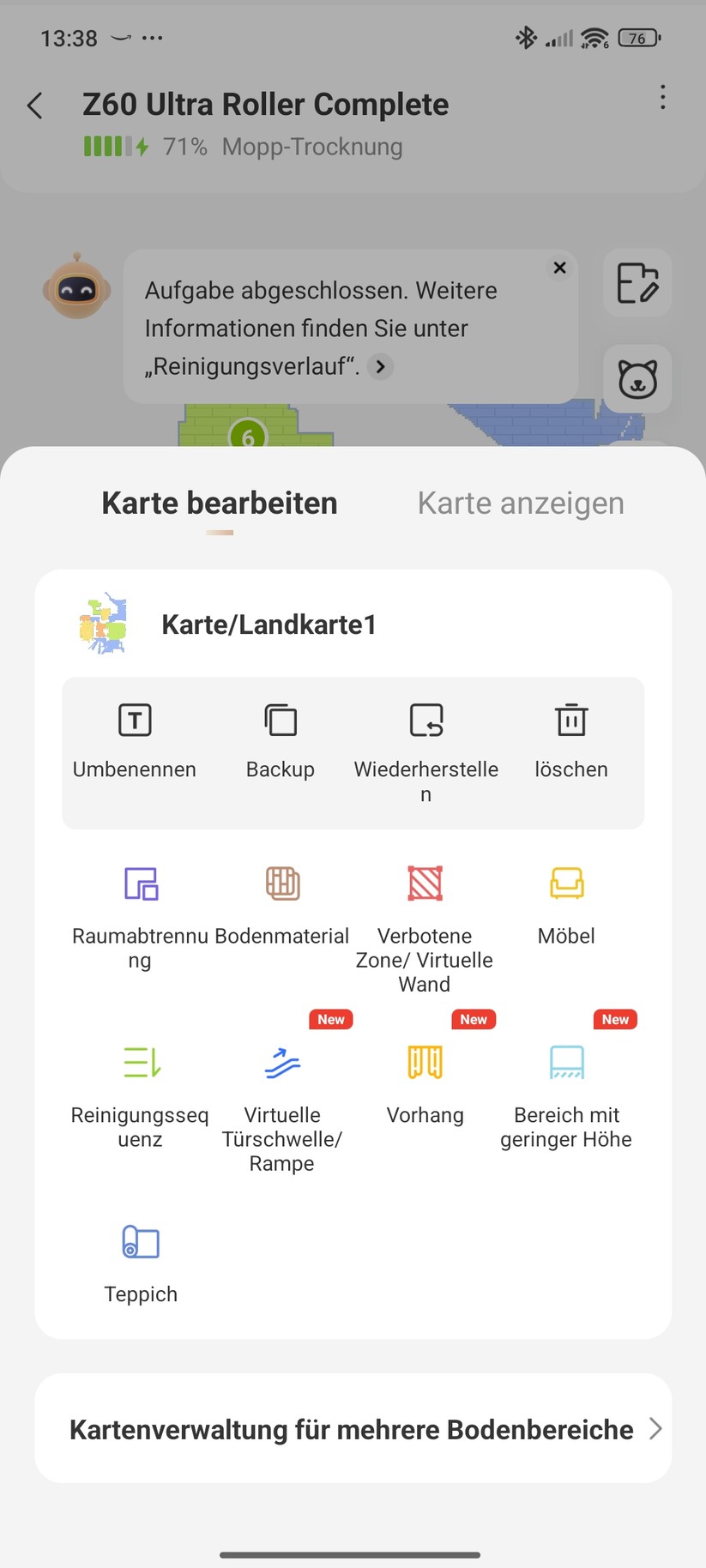 Mova Z60 Ultra Roller – App