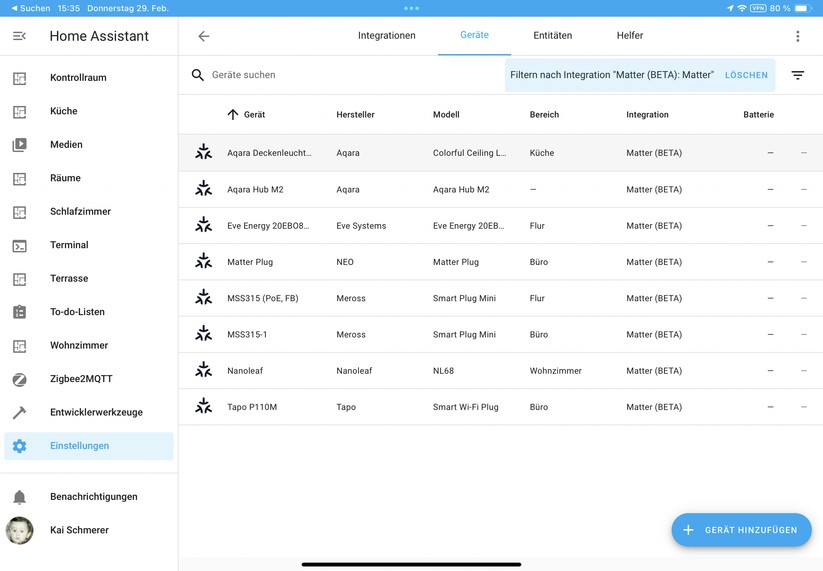 Dank Matter-Kompatibilität lässt sich die Aqara-Deckenleuchte unter anderem auch über Apple Home, Homey Pro und Home Assistant steuern. 