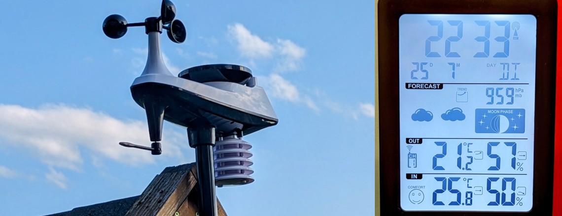 Wetterstation mit Außensensor