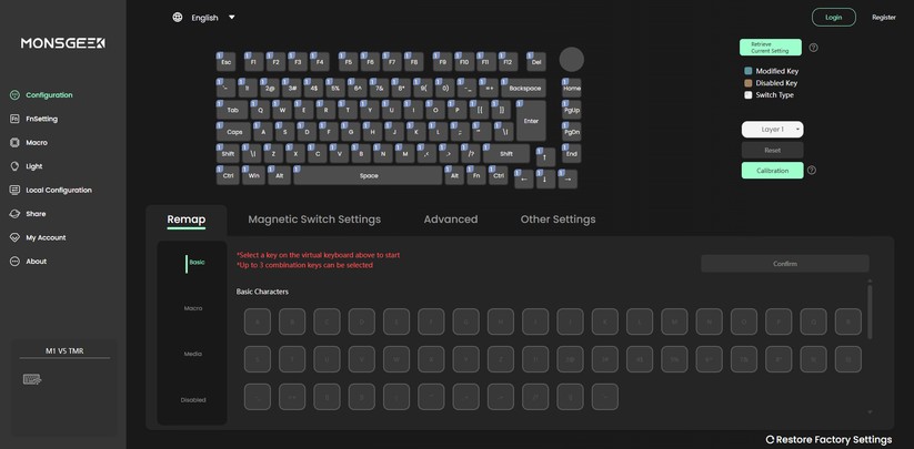 Monsgeek M1 V5 TMR - Bilder App 