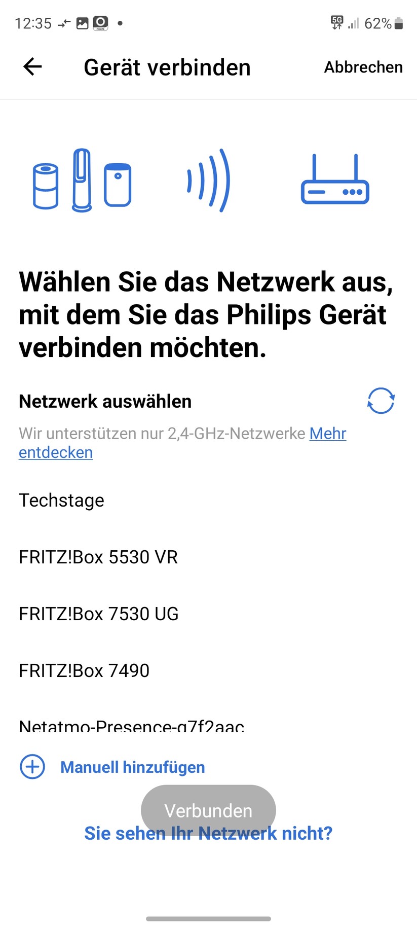 Philips Air Performer 8000 AMF870: Einrichtung mit App Air+