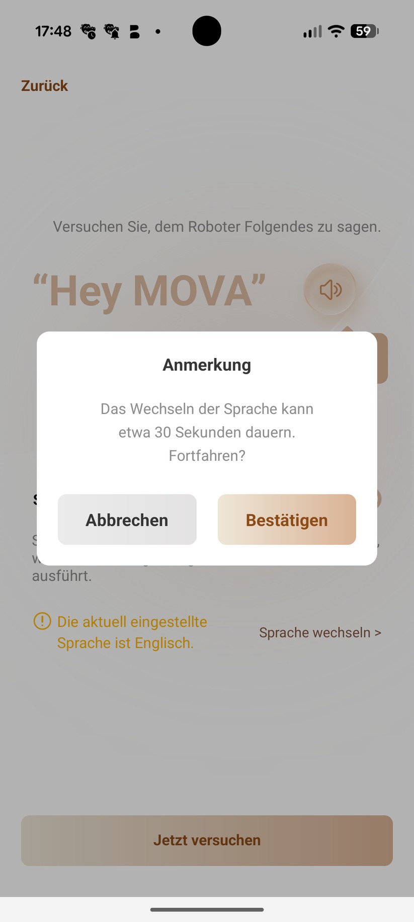 Mova P70 Pro Ultra – App & Einrichtung
