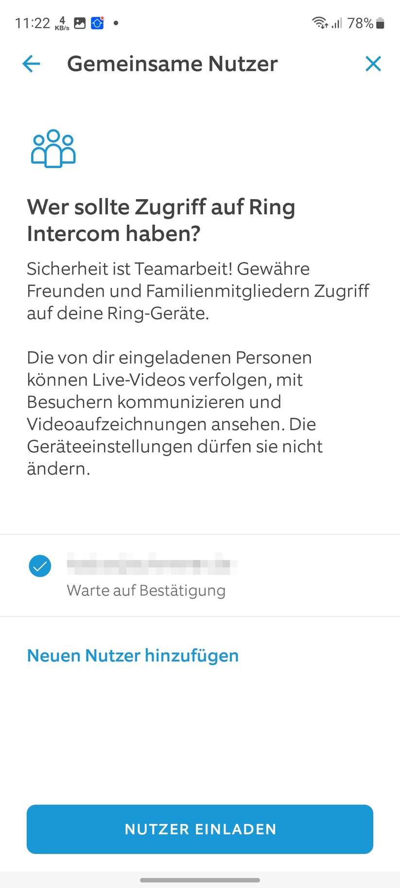 Ring Intercom: Einrichtung