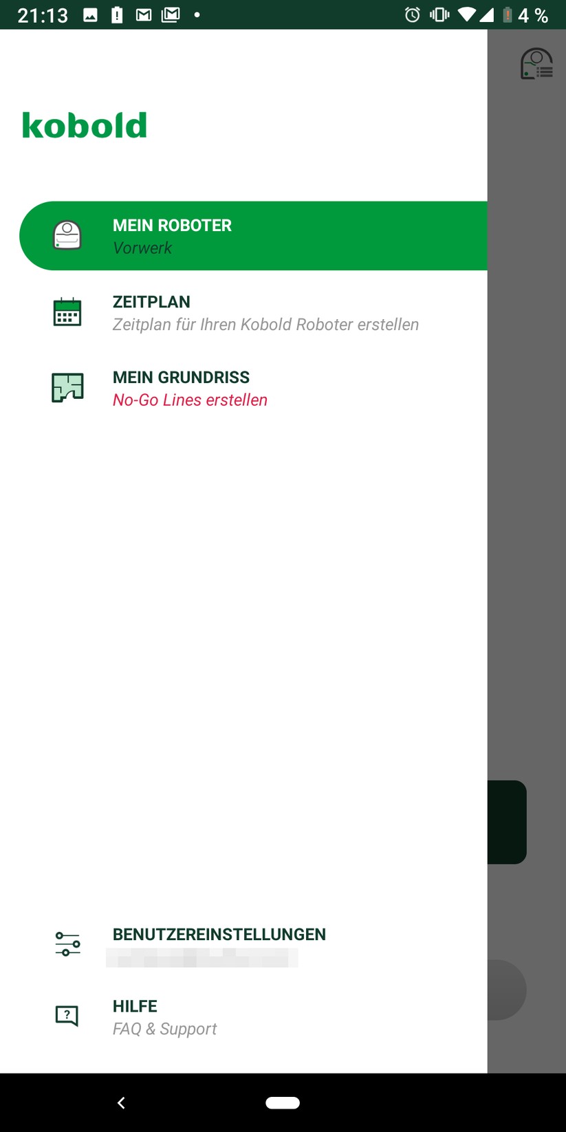 Zeitplan und Grundriss-Einstellungen für No-Go-Zonen …