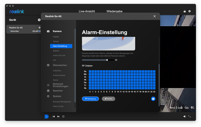 Reolink Go 4G/LTE: Desktop-Anwendung