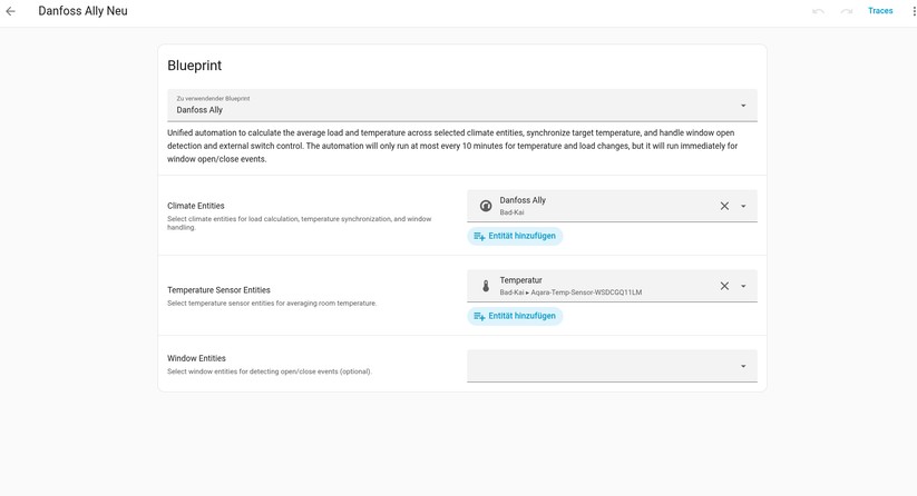 In Home Assistant zeigt das Danfoss Ally seine wahre Stärke: Über 30 Entitäten ermöglichen tiefe Einblicke und präzise Steuerung, während Community-Blueprints die Gateway-Funktionalität nachbilden – eine Flexibilität, die die Hersteller-App schmerzlich vermissen lässt.