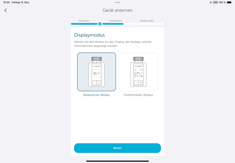 Homematic IP: Anlernen des Thermostats