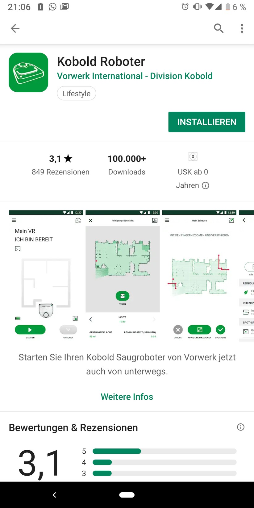 Die App gibt es im Play Store und auch im App Store …