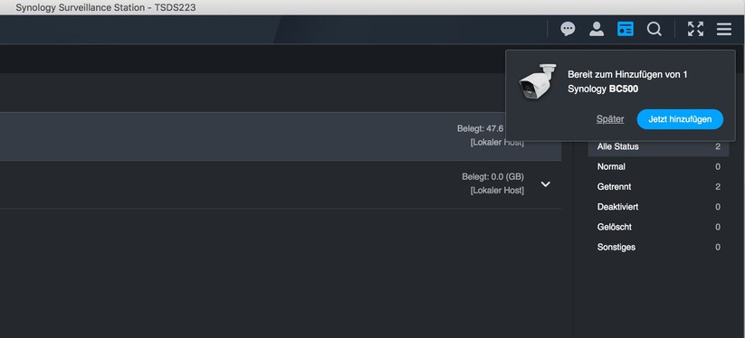 Synology BC500: Setup und Einstellungen