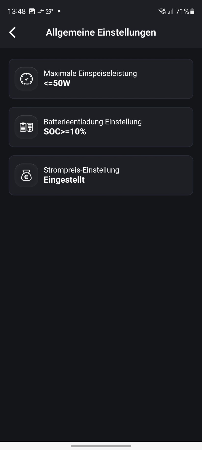  Einstellungen mit der App Alpha Lite