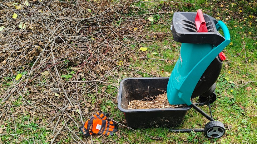 Unser Gartenhäcksler kommt primär im Herbst zum Einsatz.