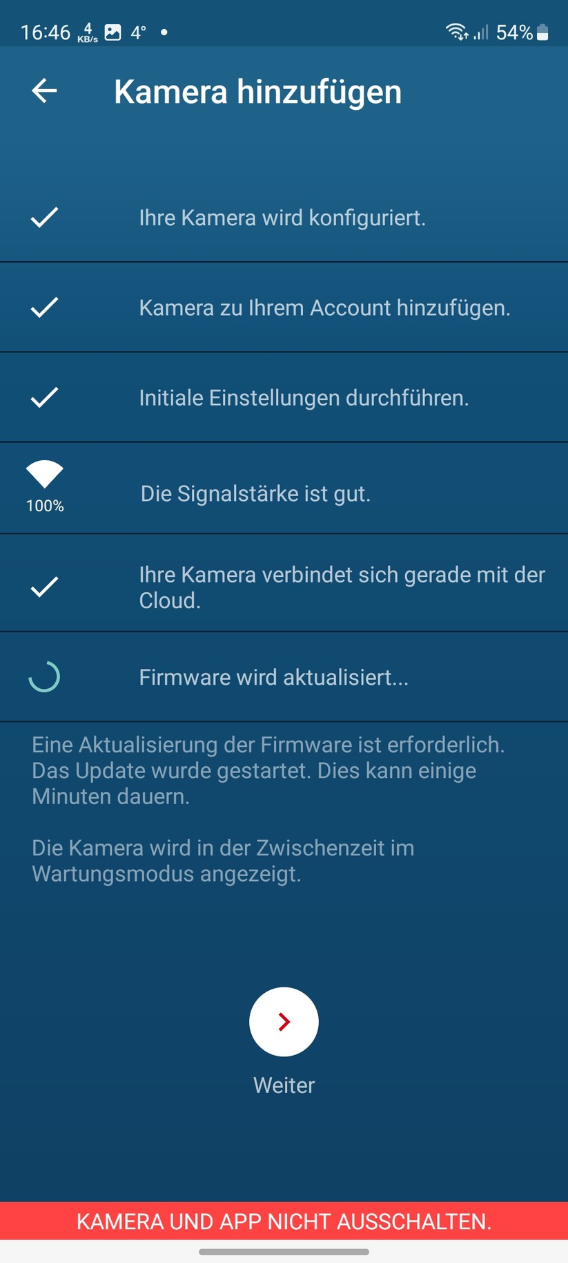 Bosch Eyes Innenkamera II: Einrichtung