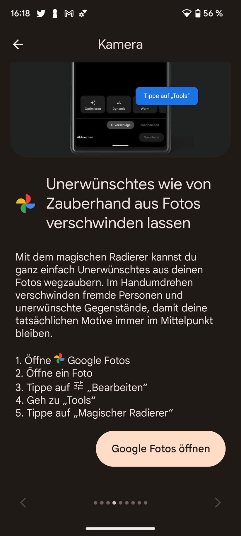 Google Pixel 7 Software-Funktionen