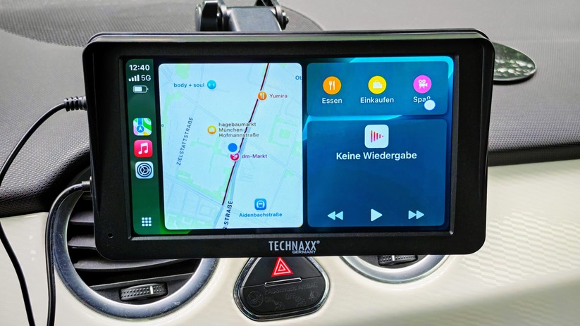 Technaxx Display (TX-320) mit Ansicht von Carplay
