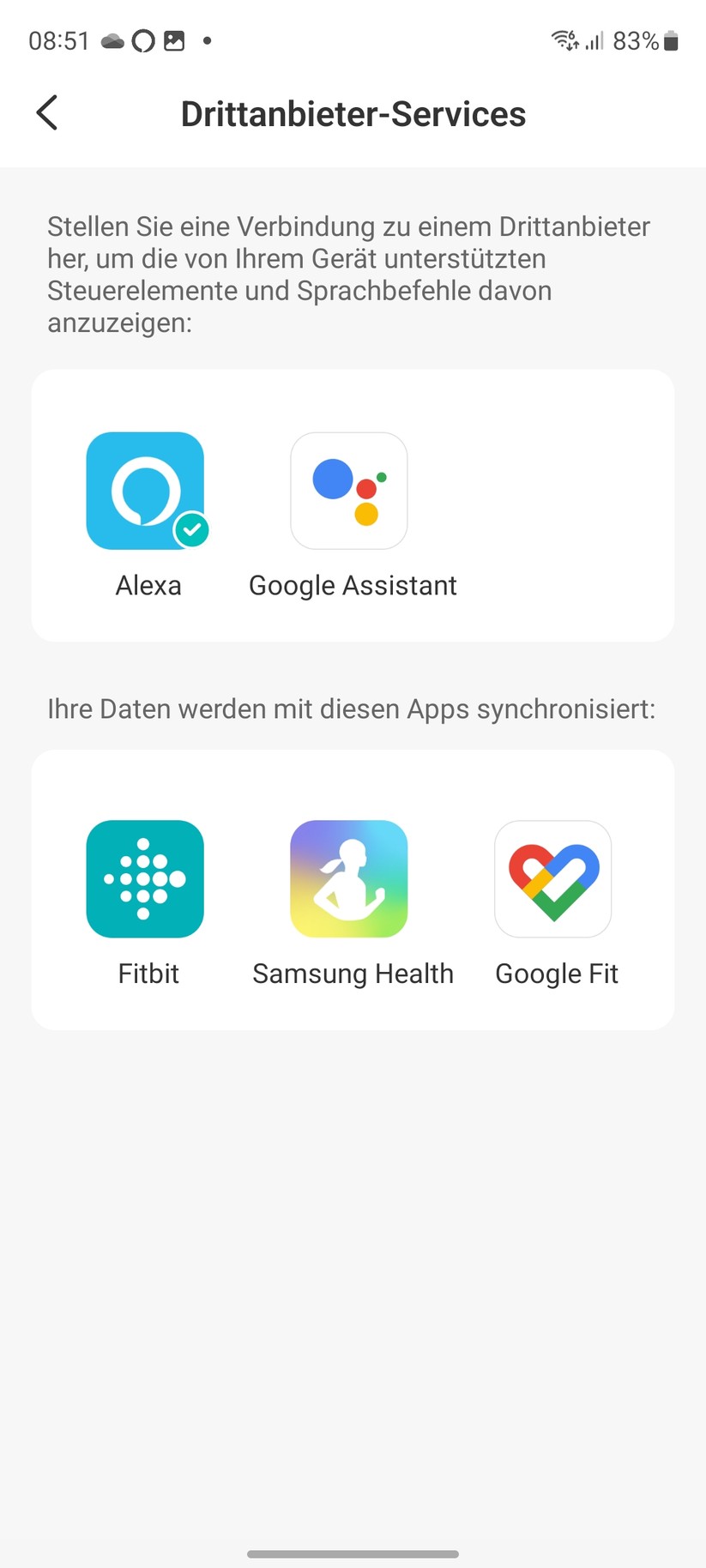  App und Einstellungen