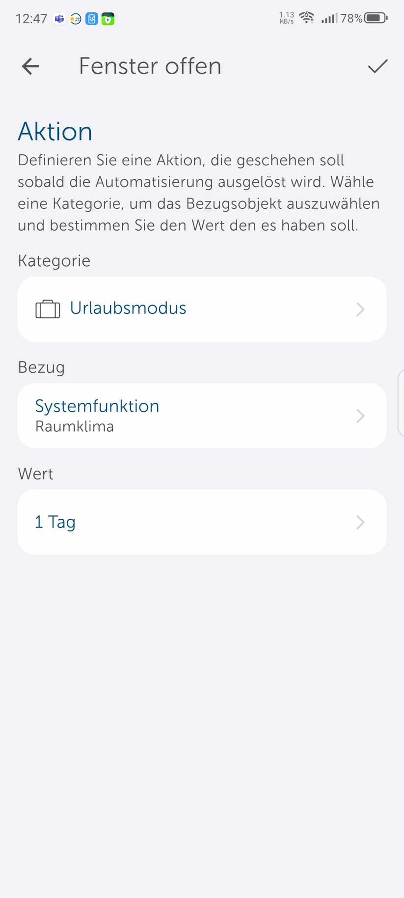  Einstellungen, Heizpläne, Automatisierung mit Fenstersensor
