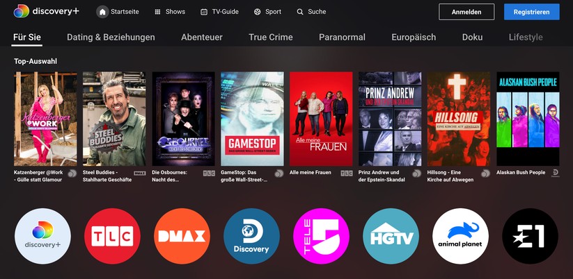 Discovery+ ist seit dem 28. Juni 2022 in Deutschland verfügbar.