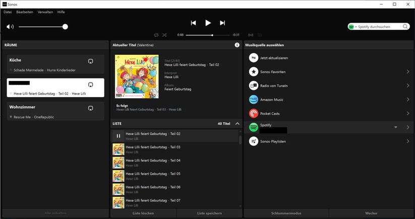 Spotify und Co haben massig Inhalte für Kinder - hier etwa in einem Sonos-System. 