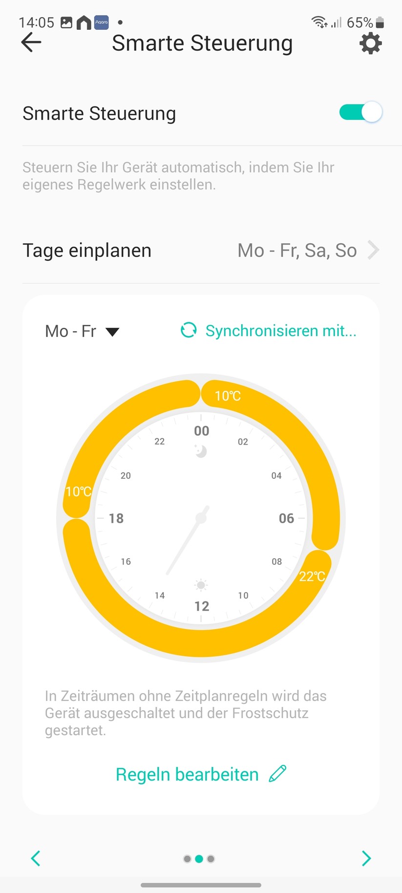  App, Einstellungen und Heizpläne