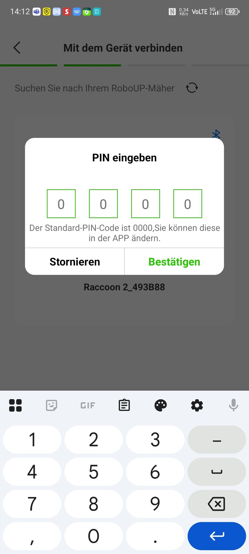 Roboup Raccoon 2 SE: Die Roboup-App liegt auf Deutsch und ist übersichtlich, sodass man den Mähroboter leicht konfigurieren und Zeitpläne erstellen kann.