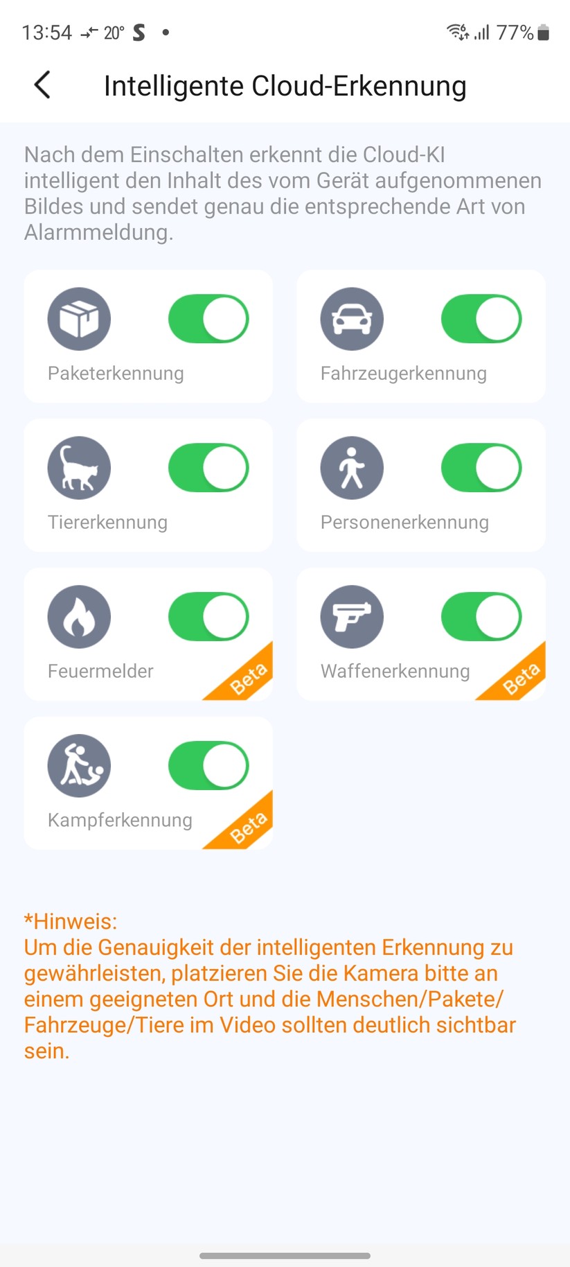 Foscam B4: Einstellungen