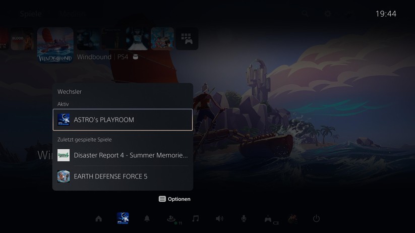 Playstation 5 - Benutzeroberfläche