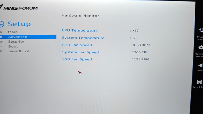 Minisforum MS-A1: Bios