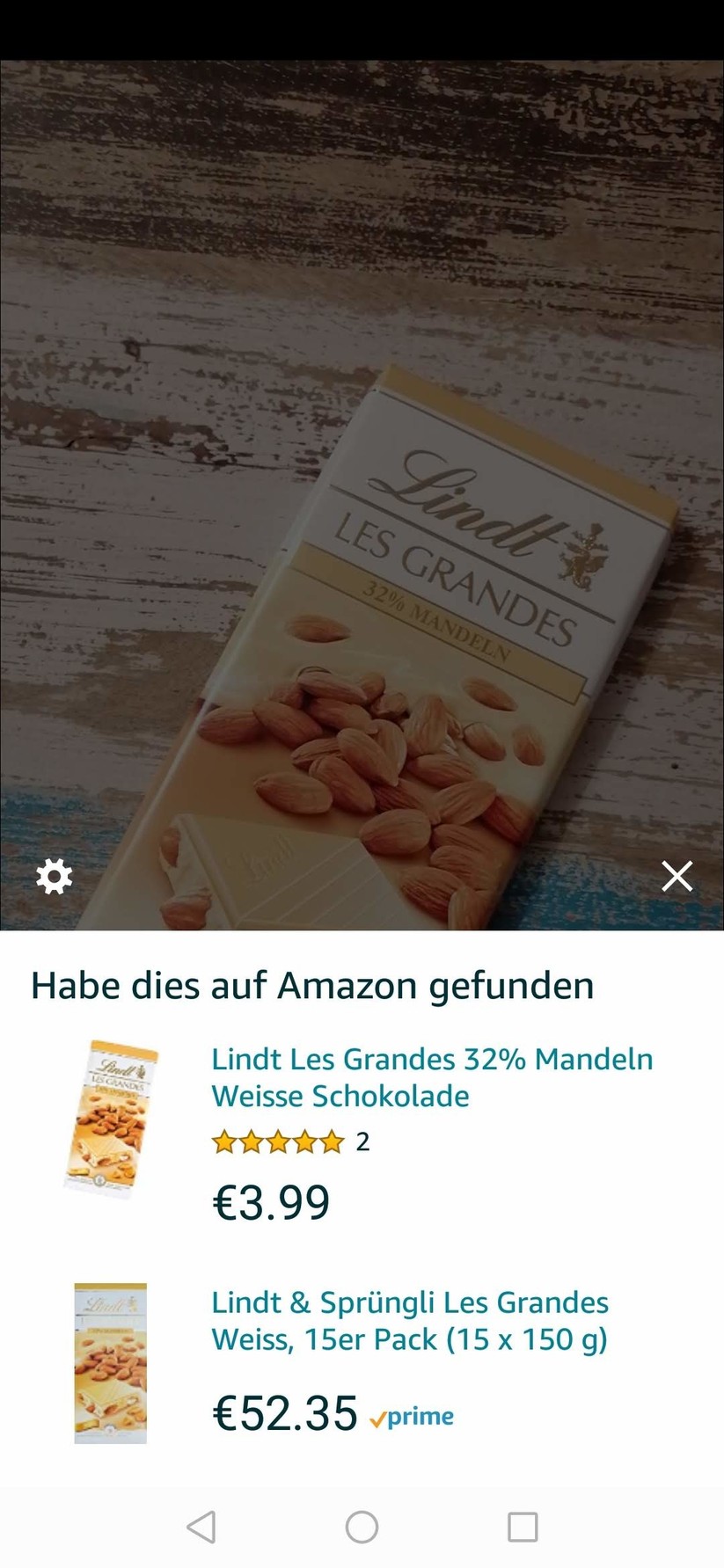 KI-basierte Scanfunktion mit Erkennungsfunktion für Produkte