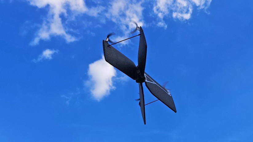 Das Flugverhalten ist für ein Spielzeug erstaunlich gut.