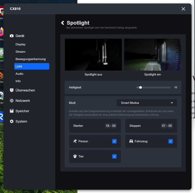 Reolink CX810: Für die Steuerung von Reolink-Überwachungskameras steht auch eine leistungsfähige Desktop-Anwendung für Windows und macOS zur Verfügung.