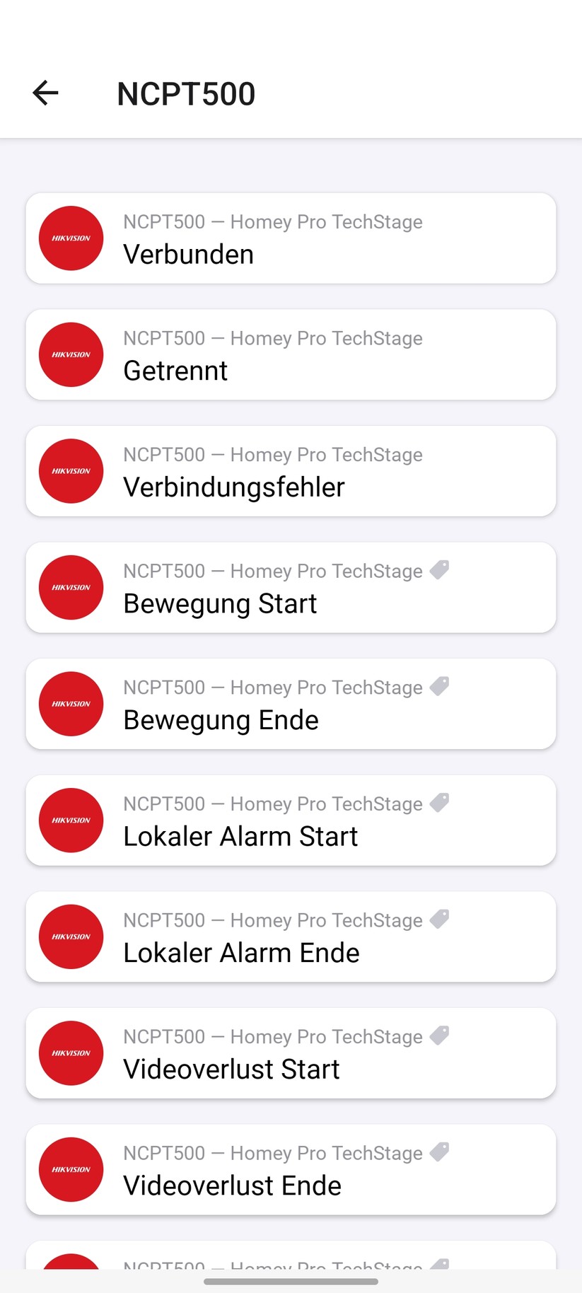 Annke NCPT500: integration in Homey Pro