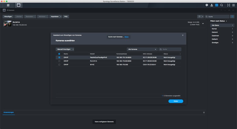 Reolink Duo Floodlight PoE: Synology Surveillance Station