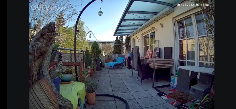 Die Eufy Cam 2 Pro kommt auch mit starker Sonneneinstrahlung gut zurecht.