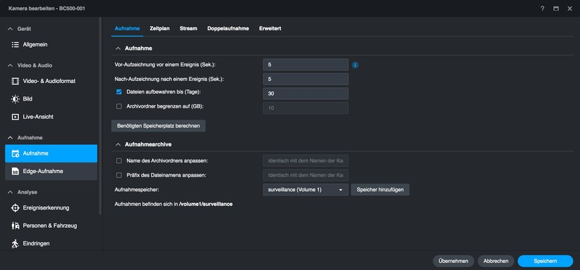 Synology BC500: Setup und Einstellungen