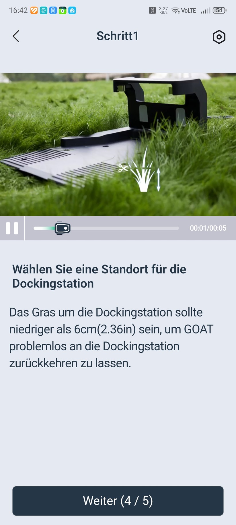 Die App bietet eine detaillierte Montageanleitung, sodass man das Handbuch dafür nicht benötigt.