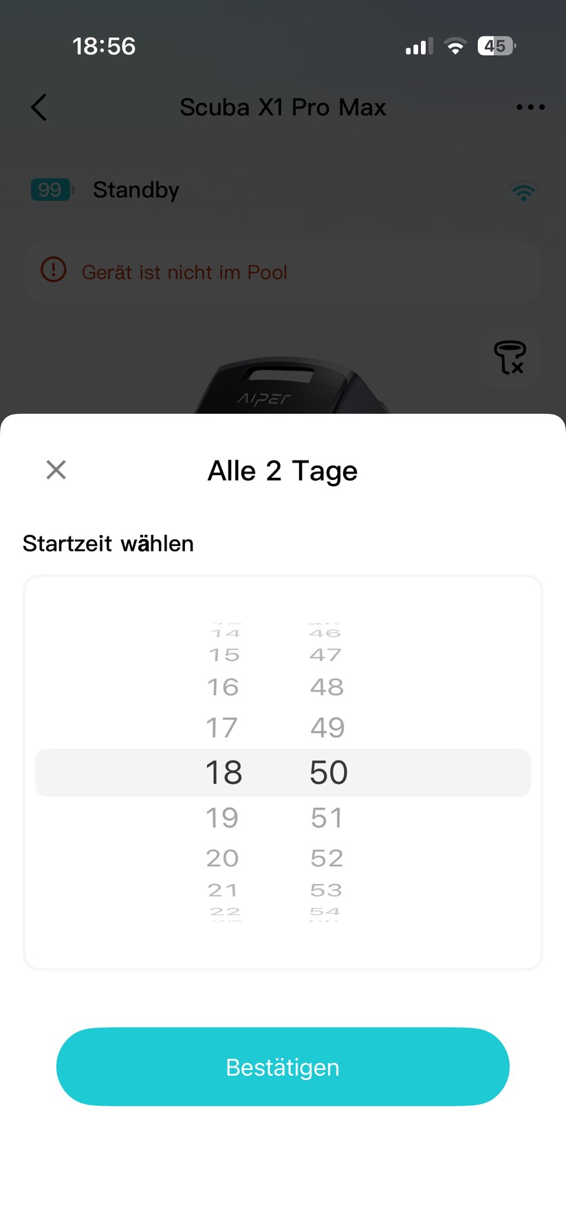 Aiper Scuba X1 Pro Max - Bilder App