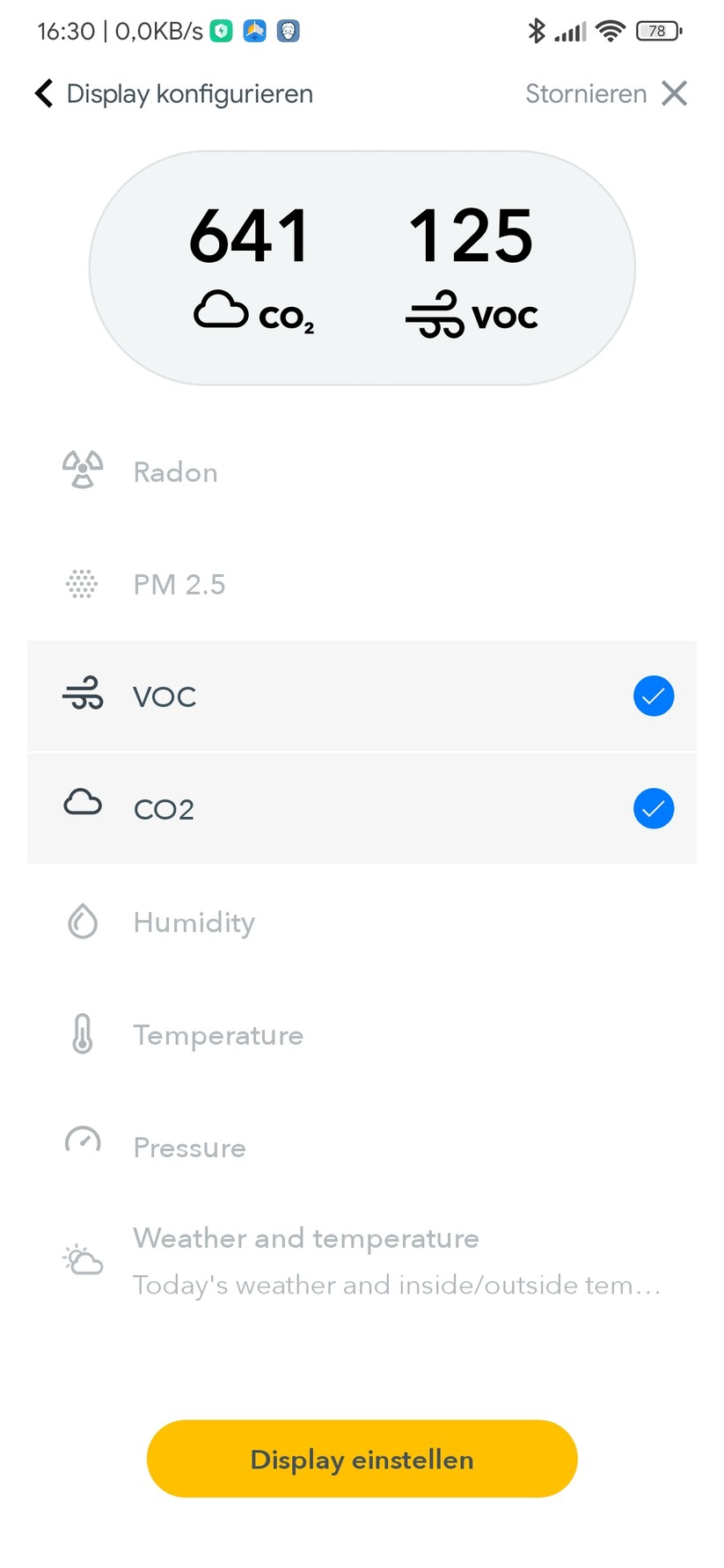 Airthings View Plus: App