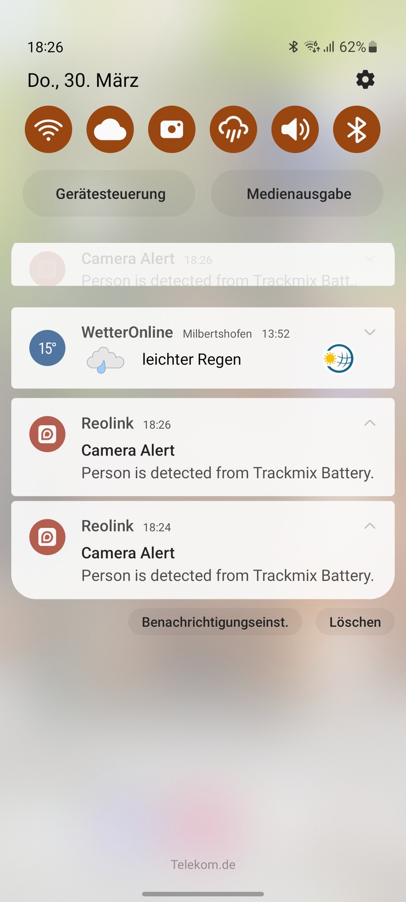 Reolink Trackmix Akku: App-Oberfläche und Beispiel-Bilder