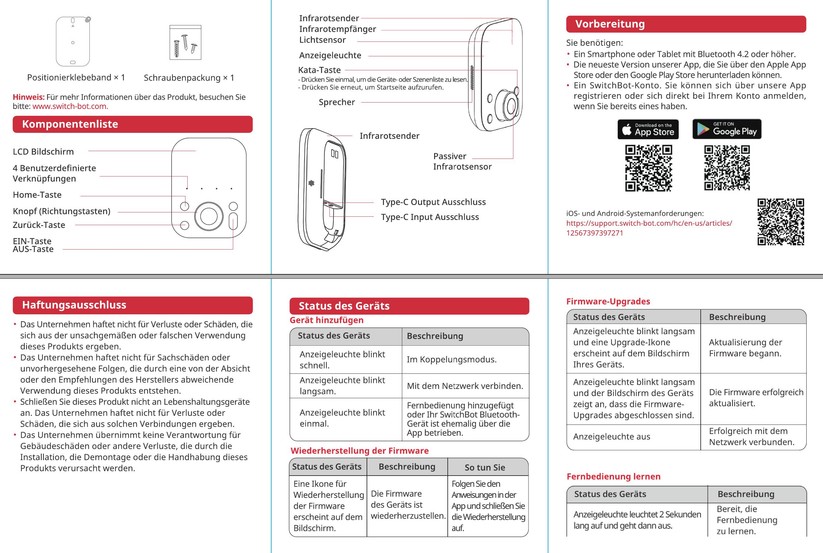 Switchbot Hub 3: Bedienungsanleitung
