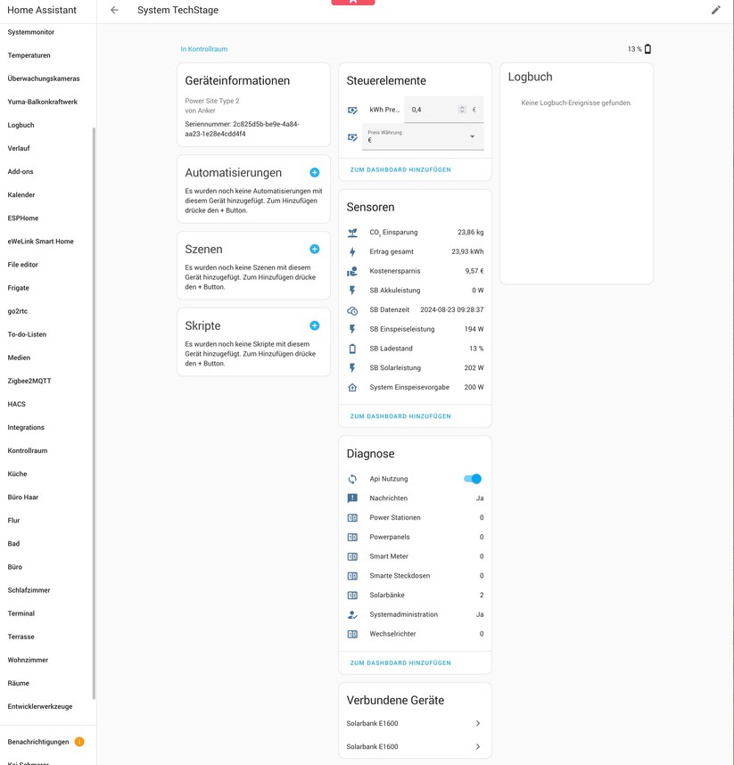  Integration in Home Assistant