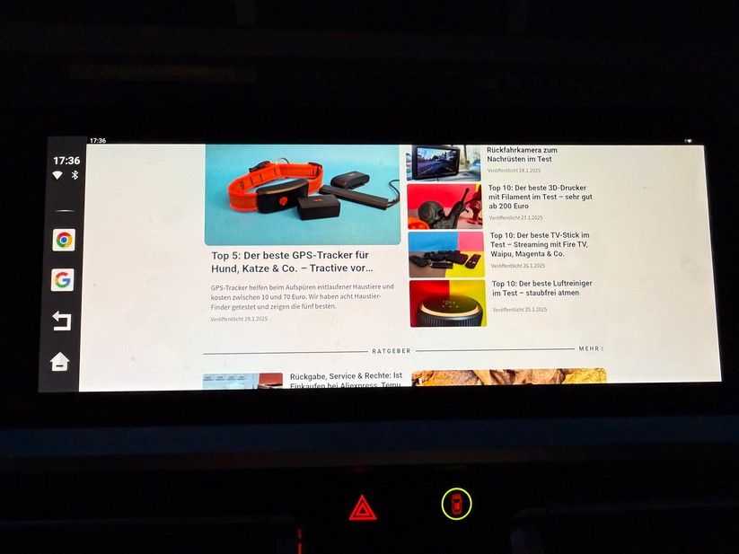 ... Auch Browser und andere Apps funktionieren problemlos. 