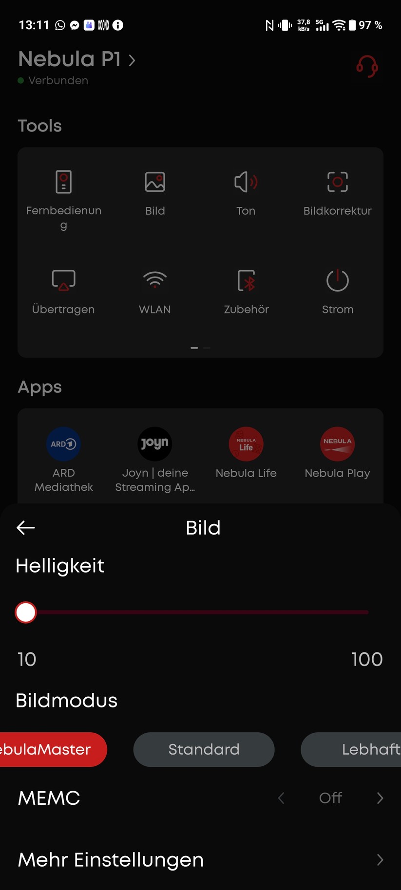 Soundcore Nebula P1 Screenshot