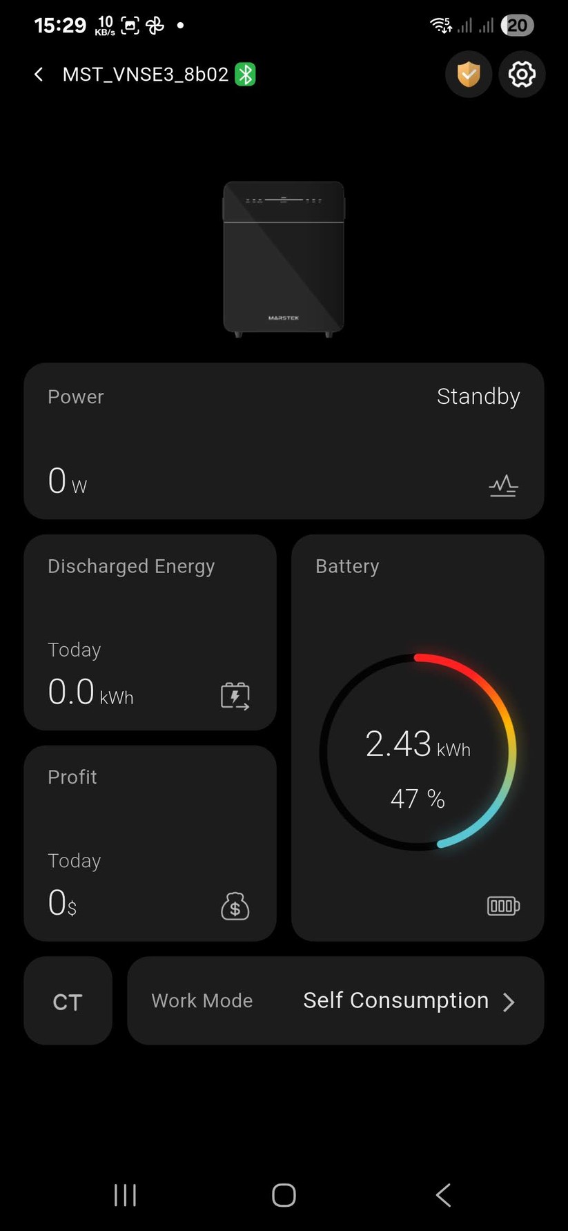 Die Marstek-App bietet Grundfunktionen für den Venus E 3.0. Aber den Einsatz von mehreren Stromspeichern deckt sie derzeit bisher nicht ab.