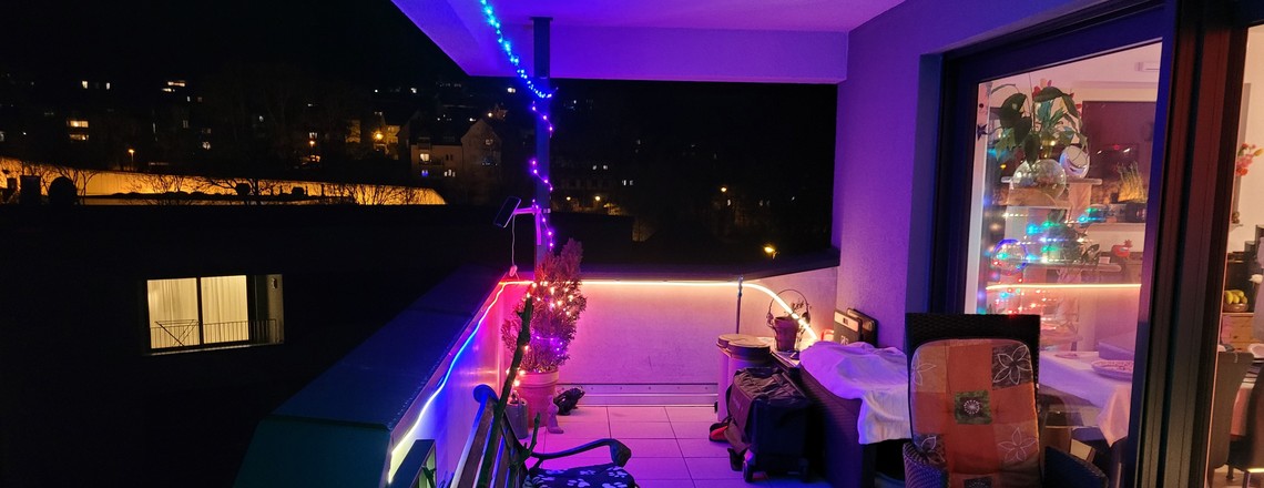 LED-Streifen-Balkon