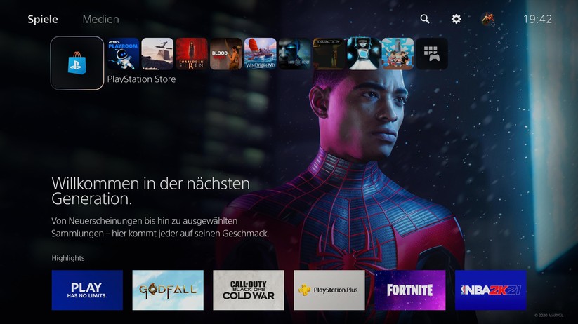 Playstation 5 - Benutzeroberfläche