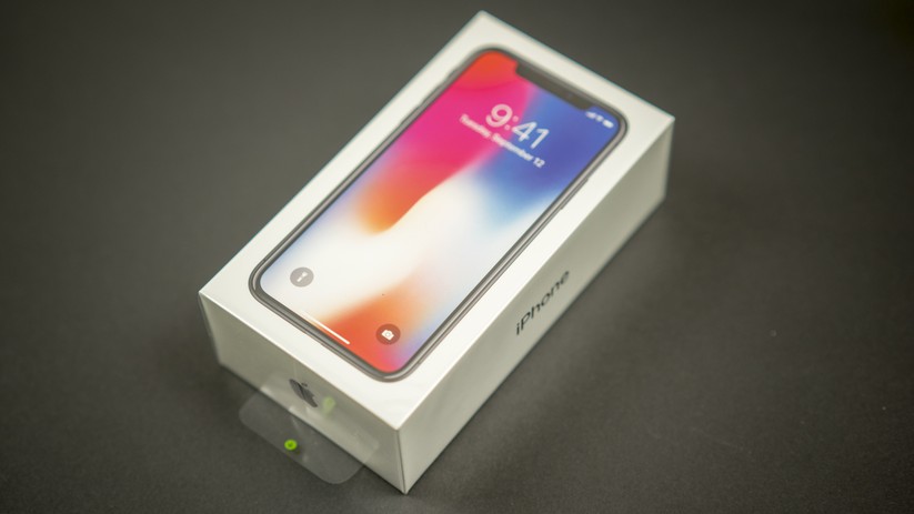 Die Verpackung des Apple iPhone X.