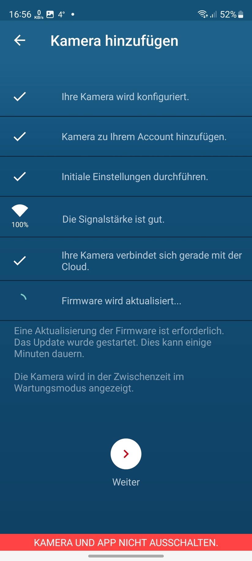 Bosch Eyes Innenkamera II: Einrichtung
